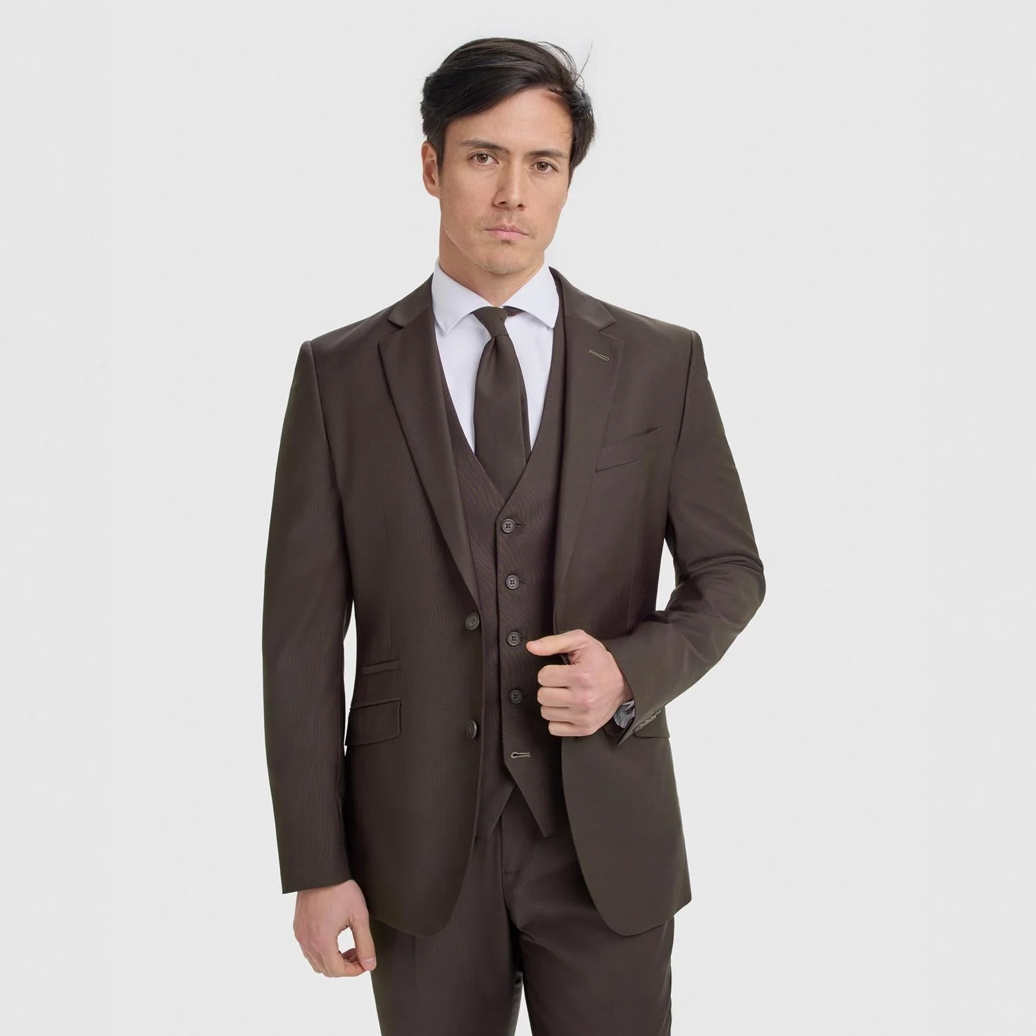 Image of Bond Wool Rich Auburn 3 Piece Suit