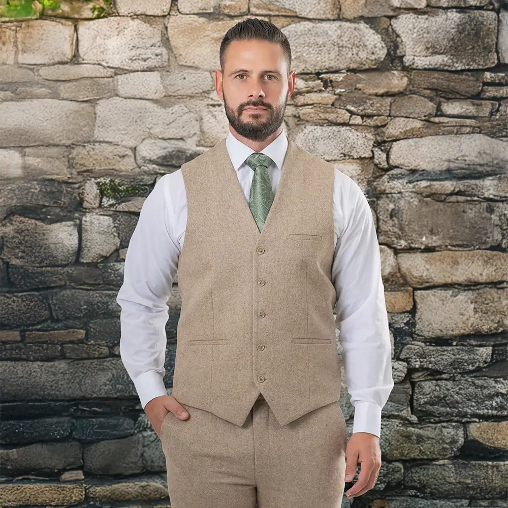 Thumbnail of Beige Tweed 3 Piece Suit