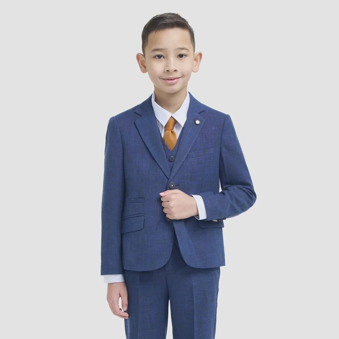 Image of Boys Miami Blue 3 Piece Suit