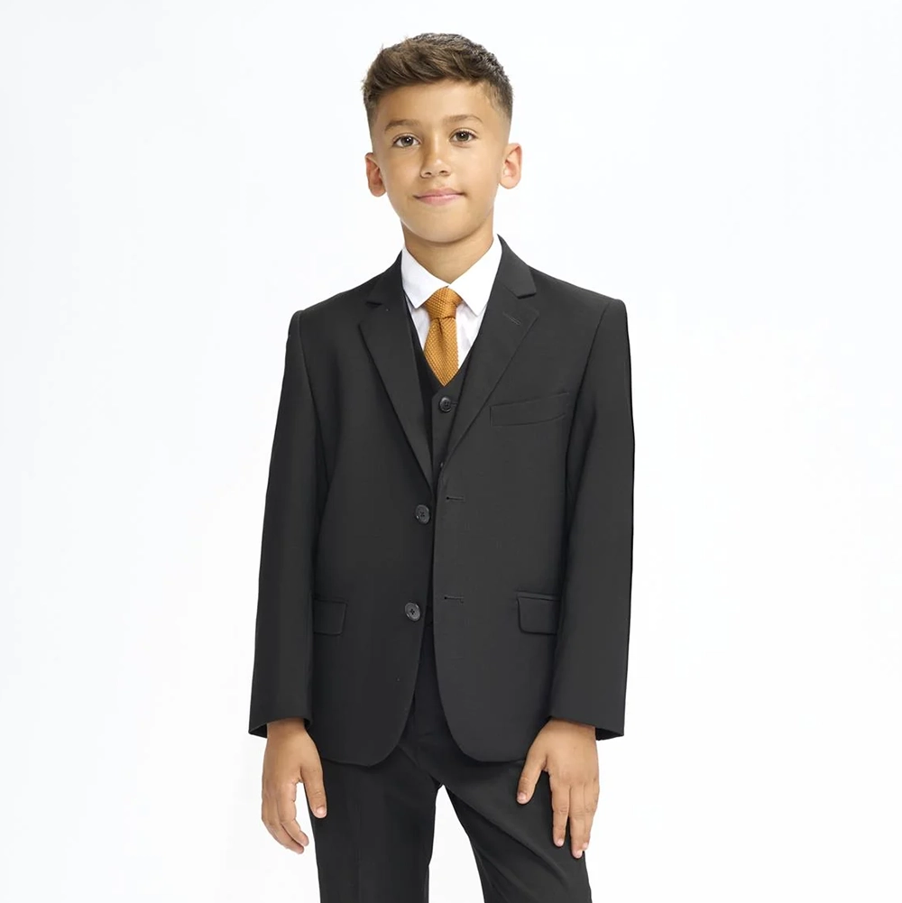 Boys Malibu Black 3 Piece Suit