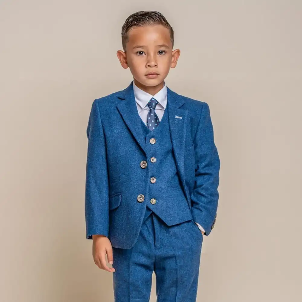 Boys Orson Blue 3 Piece Suit
