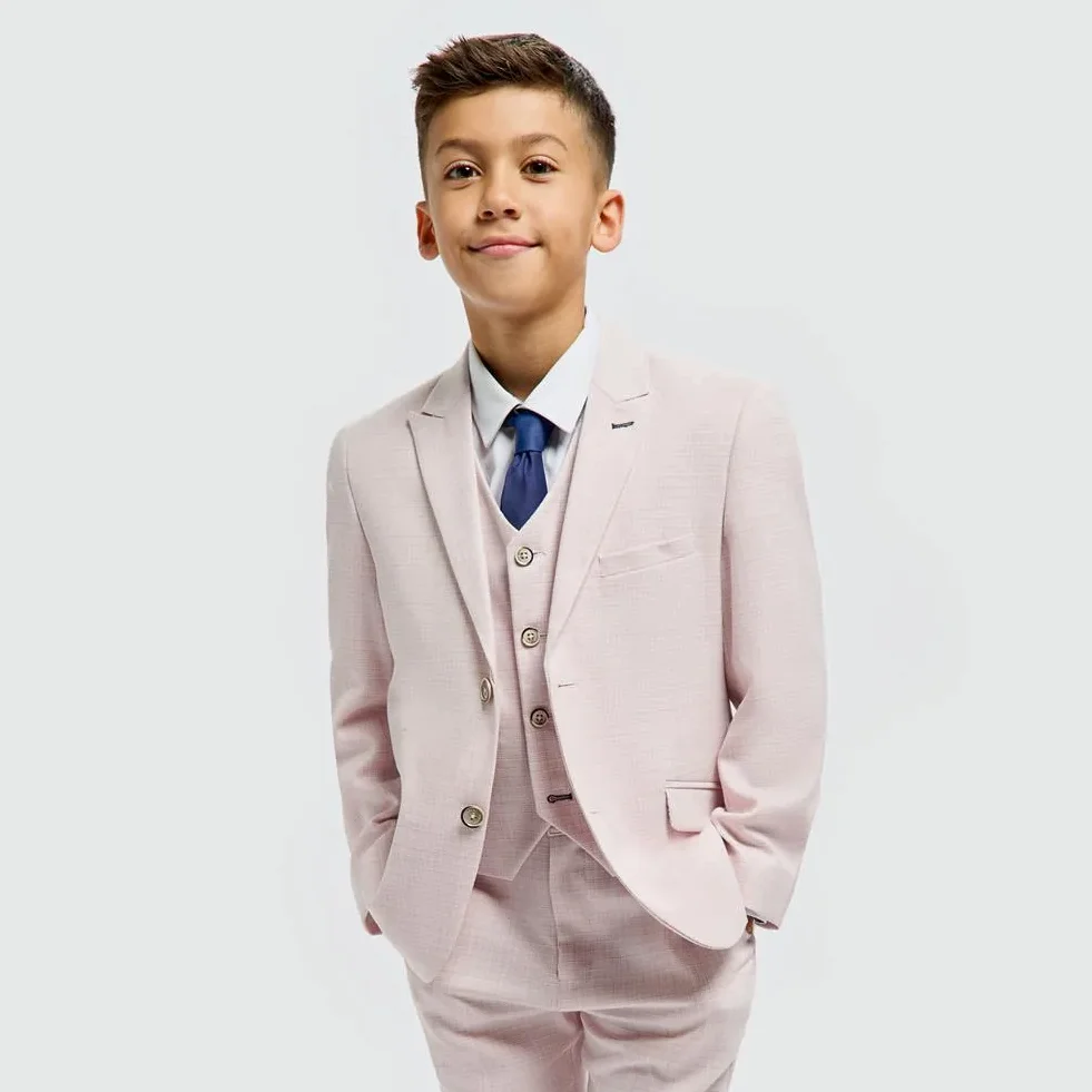 Boys Tropez Mauve 3 Piece Suit