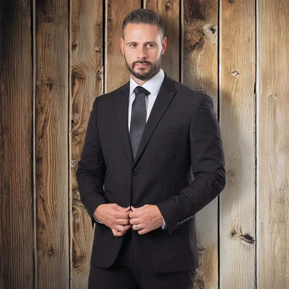 Camden Black 3 Piece Suit