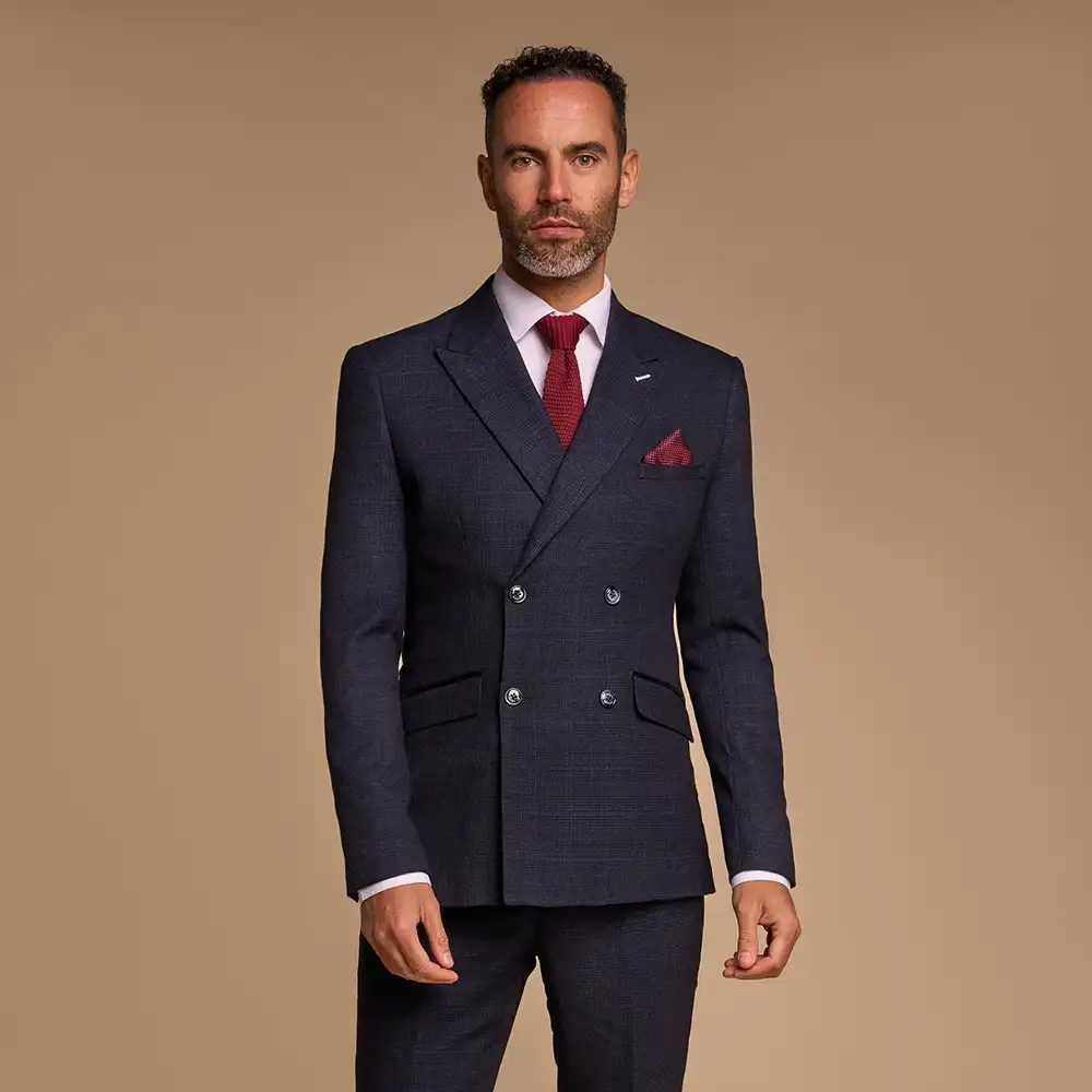 Caridi Navy Double Breasted 2 Piece Suit