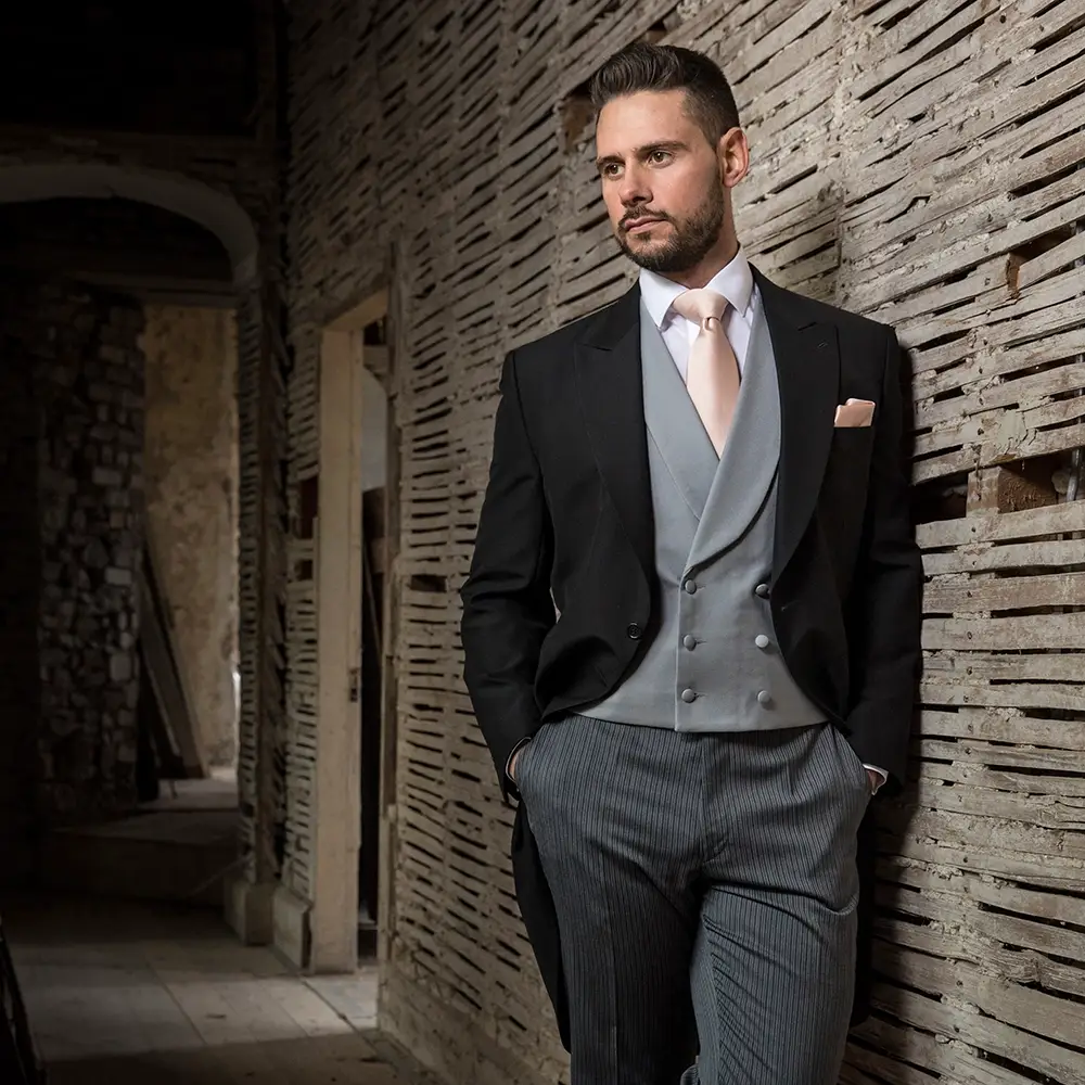 Epsom Tails Black 3 Piece Suit