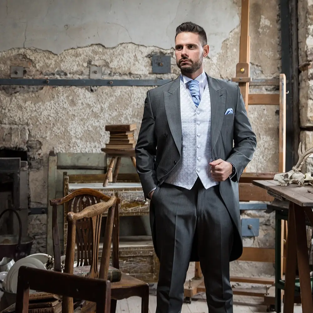 Epsom Tails Silver 3 Piece Suit alternate