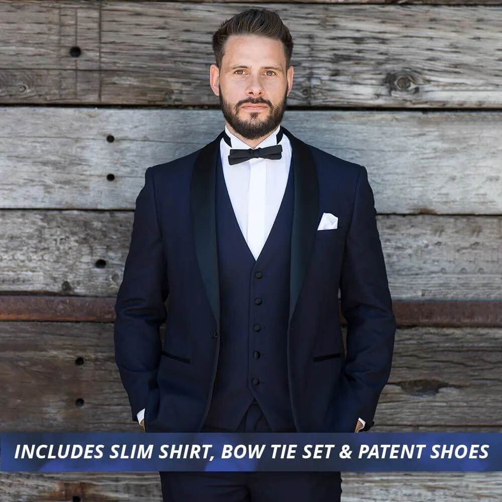 Image of Geneva 3 Piece Suit Grooms Package