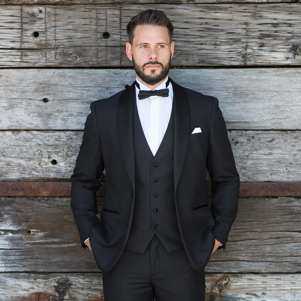 Geneva Black 3 Piece Tuxedo