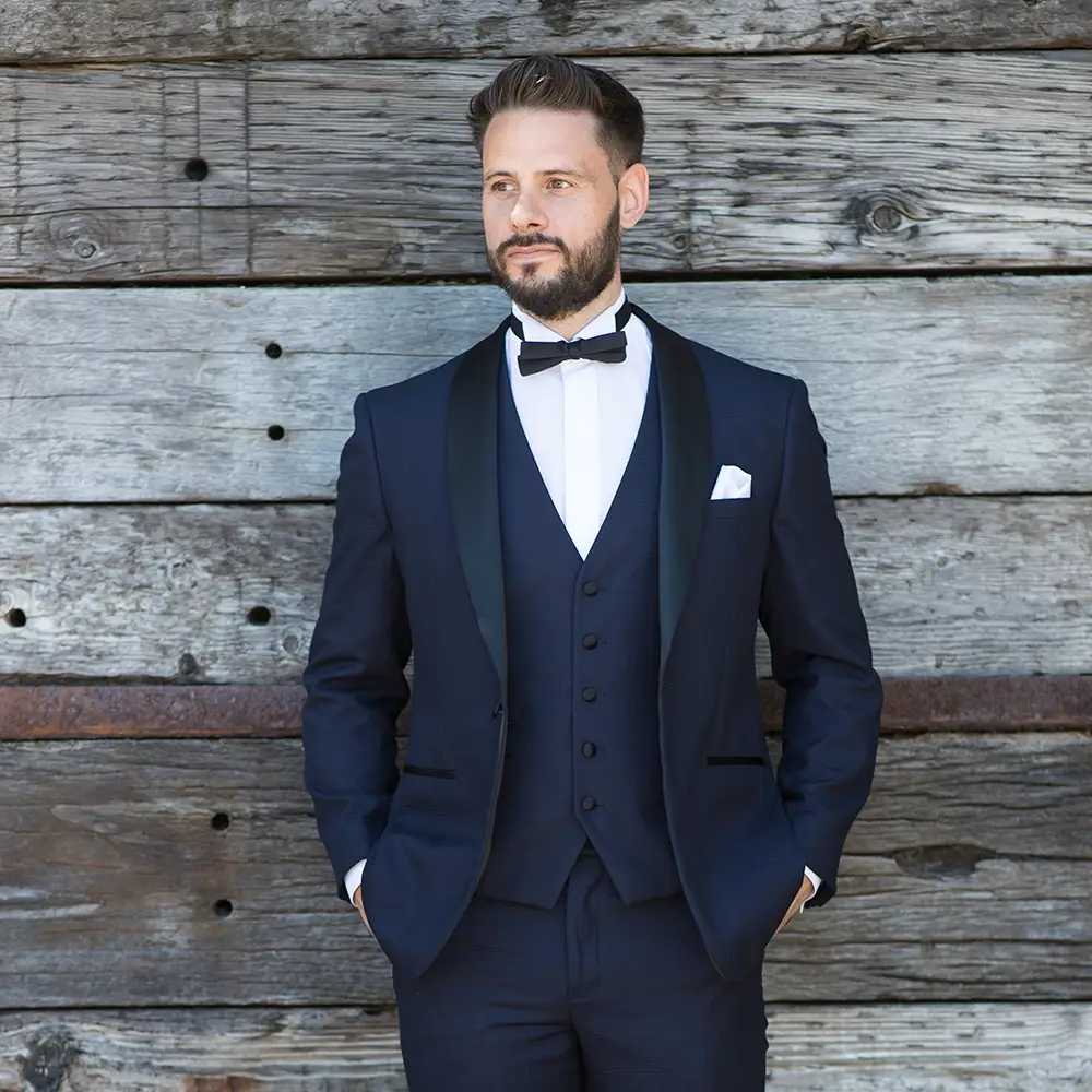 Image of Geneva Navy 3 Piece Tuxedo