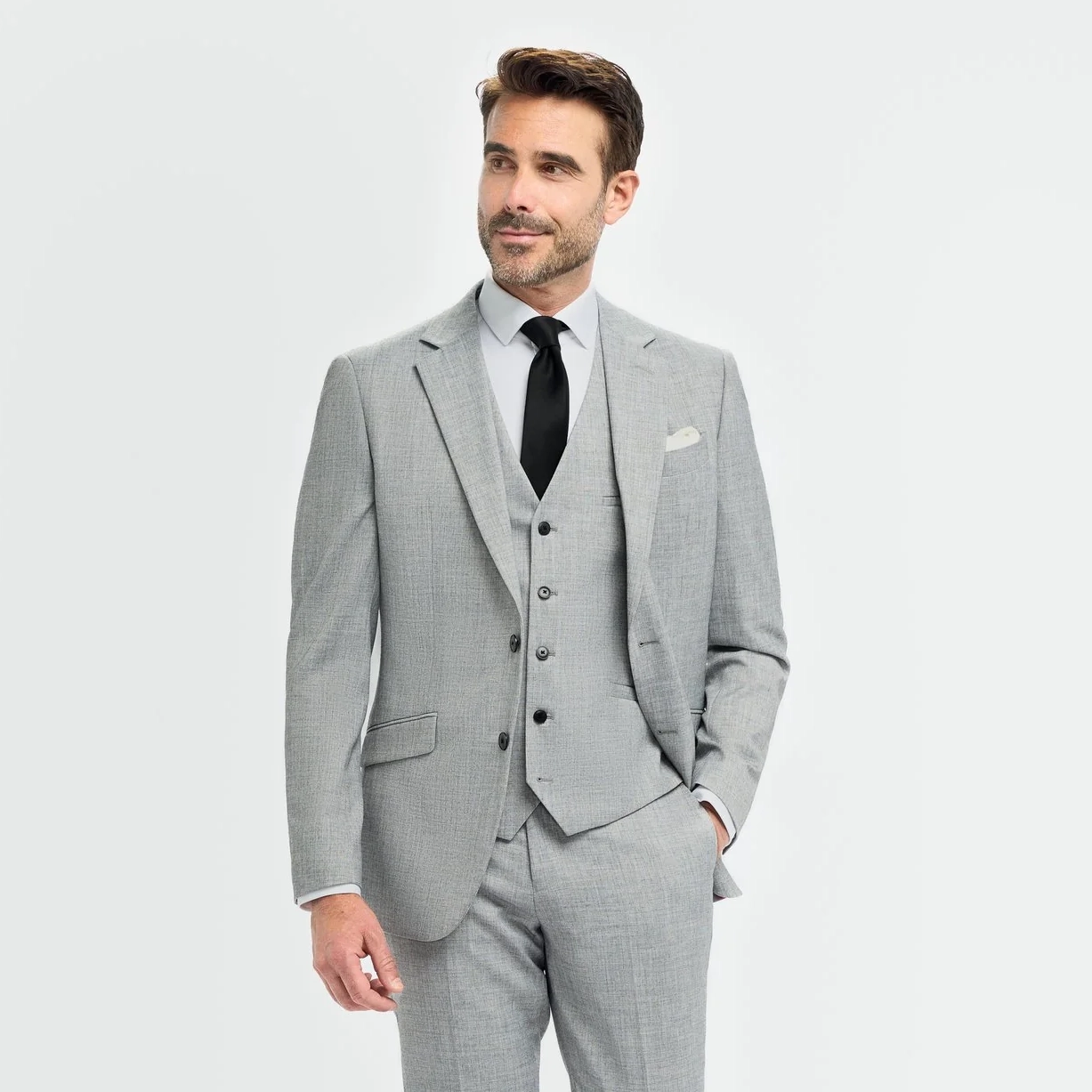 Malibu Grey 3 Piece Suit