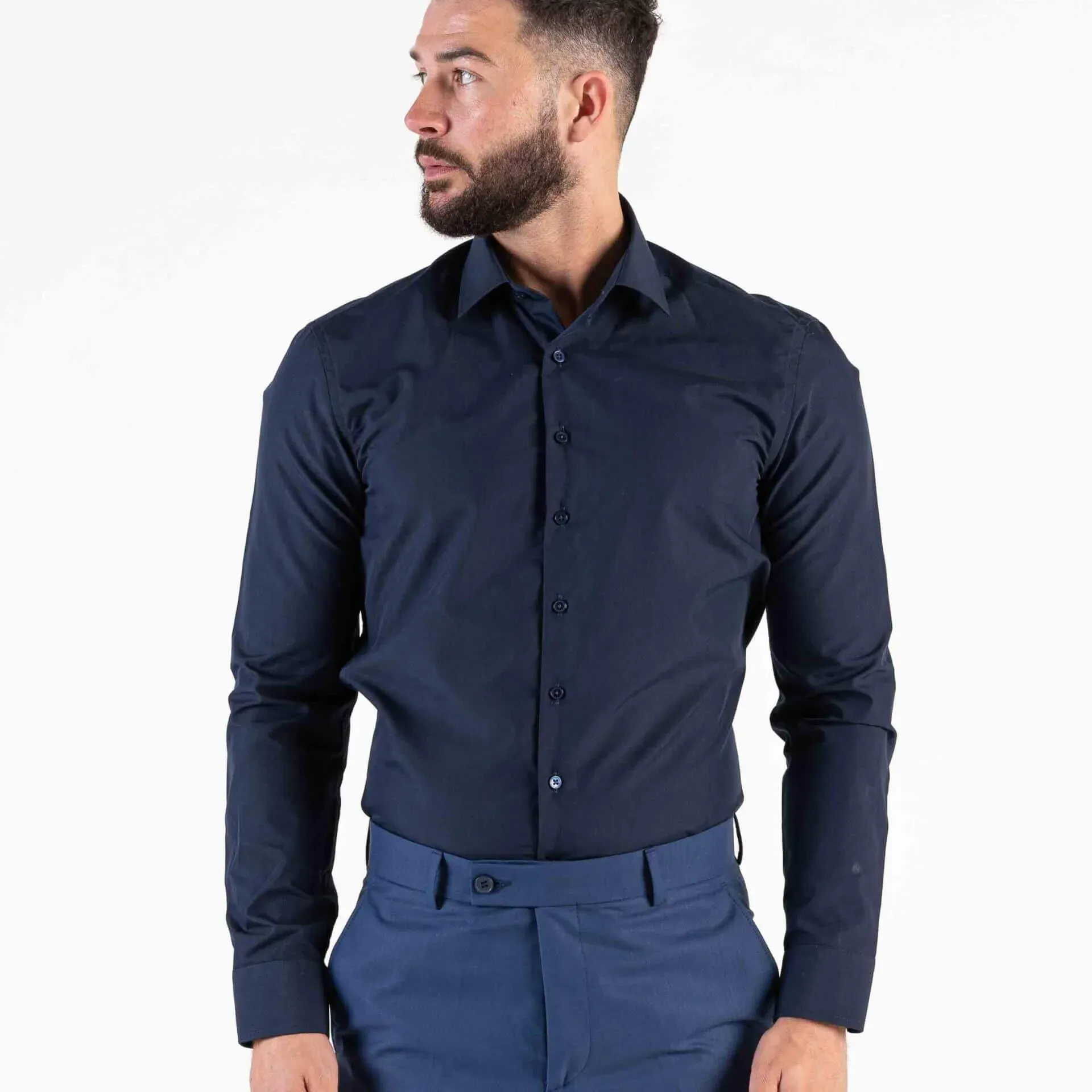 Image of Navy Slim Fit Shirt