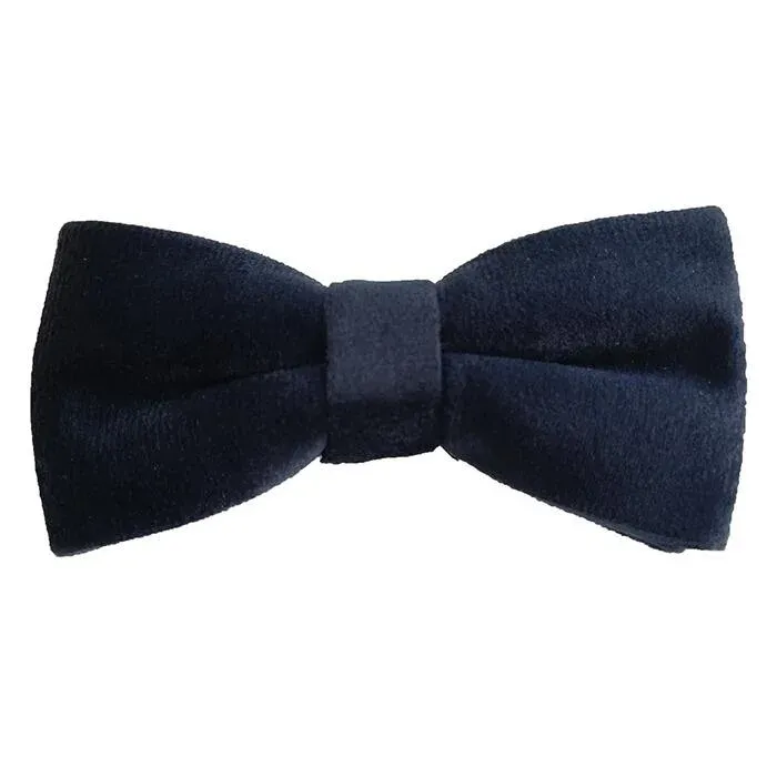 Navy Velvet Bow Tie