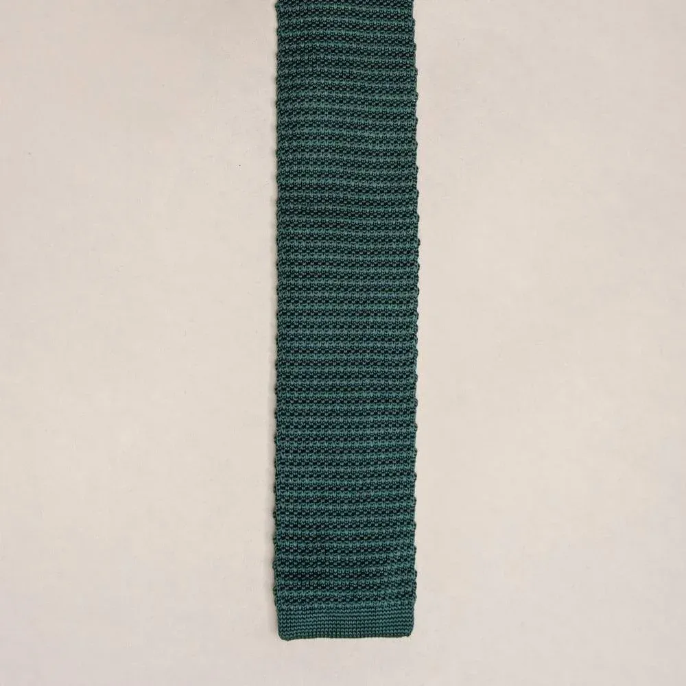 Image of Olive Green Knitted Tie Set