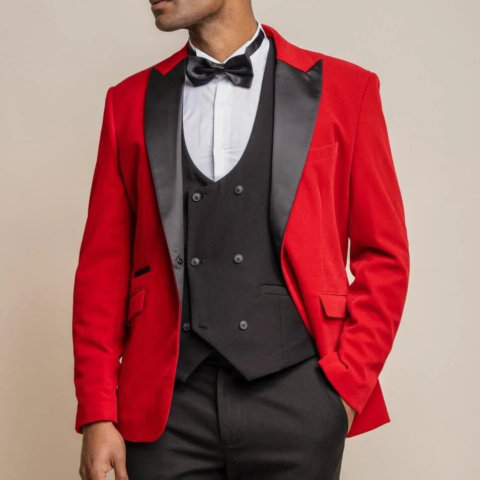 Image of Rosa Red Velvet Blazer