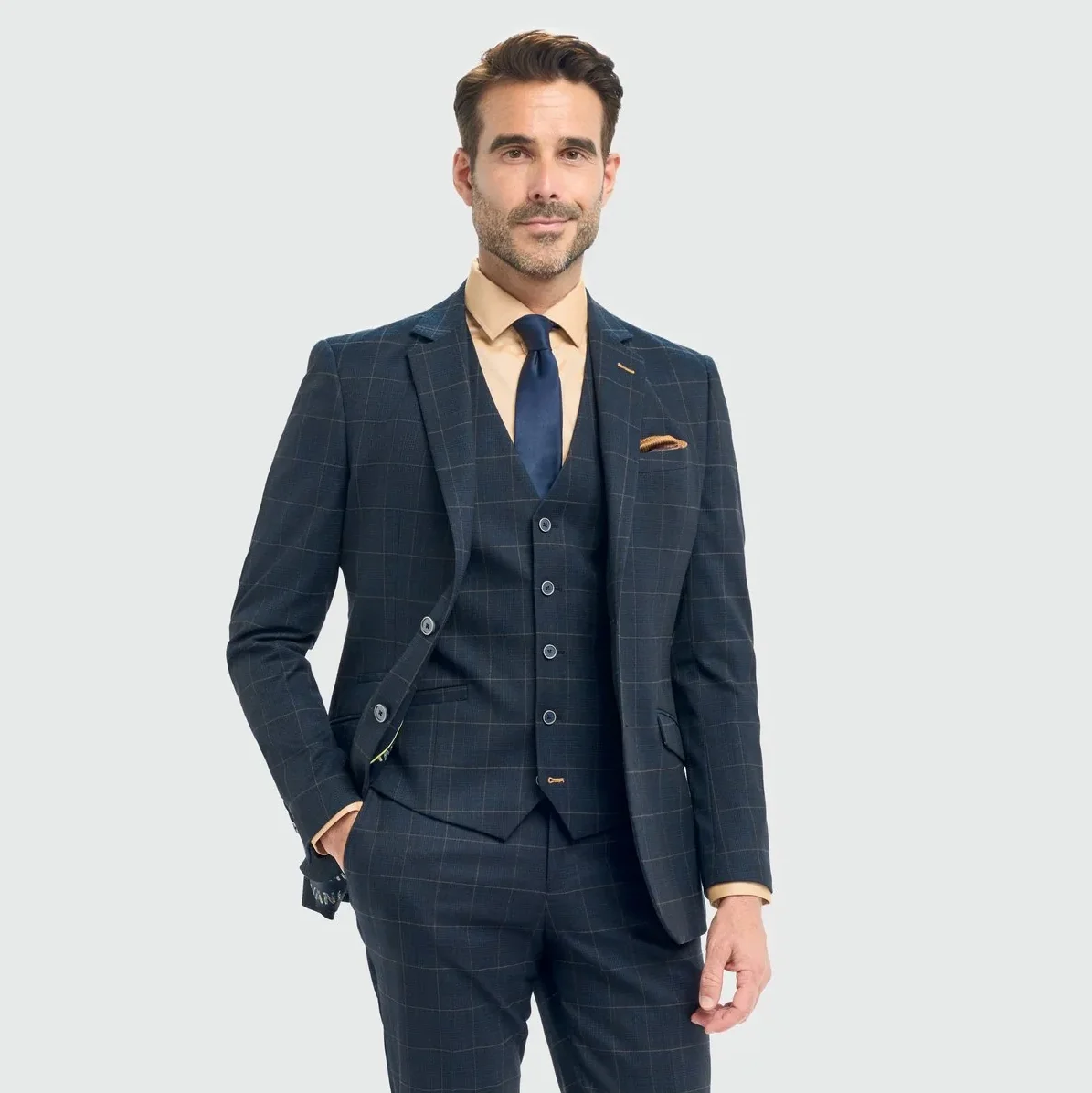 Image of Torino Navy 3 Piece Suit