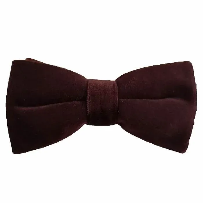 Image of Wine Velvet Bow Tie